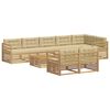 vidaXL Outdoor-Sofagarnitur 9 stk. Wei&szlig; und Beige