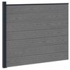 vidaXL Zaunelement WPC und Aluminium Grau