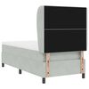 vidaXL Boxspringbett mit Matratze Hellgrau 200 x 80 cm Polyester