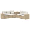 vidaXL Sofa Set 7 Stk. Beige und Cremewei&szlig; Polyrattan und Stahl