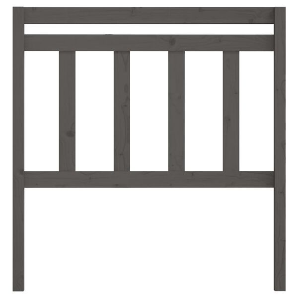 vidaXL Kopfteil Grau 106x4x100 cm Massivholz Kiefer