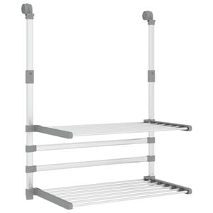 vidaXL W&auml;schetrockner f&uuml;r Balkon 54x25x42 cm Aluminium