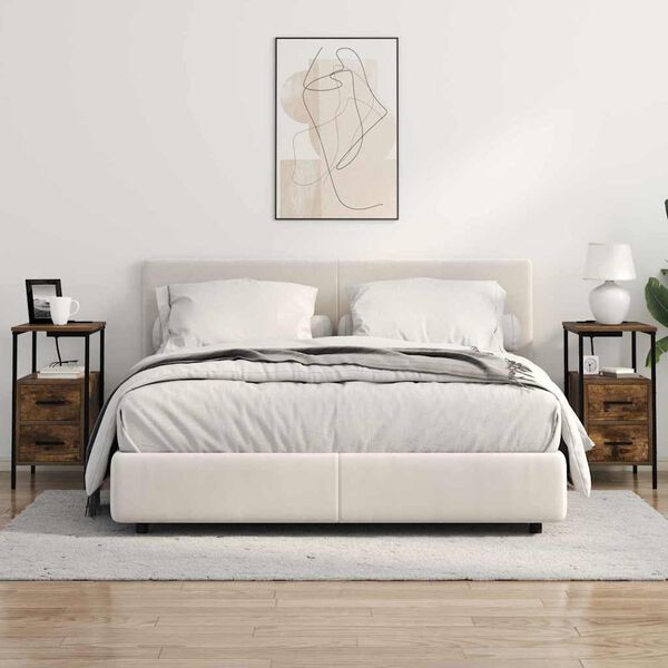 vidaXL Nachttisch Ger&auml;ucherte Eiche 30 x 48 x 61 cm Holzwerkstoff