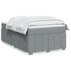 vidaXL Boxspringbett mit Matratze Hellgrau 120x190 cm Stoff