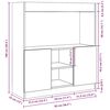 vidaXL Highboard Sonoma-Eiche 92x33x100 cm Holzwerkstoff