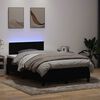vidaXL Boxspringbett mit Matratze & LED Schwarz 120x210 cm Samt