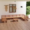 vidaXL 11-tlg. Garten-Lounge-Set Massivholz Kiefer