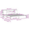 vidaXL Massivholzbett mit Regal ohne Matratze Wei&szlig; 180x200 cm Kiefer