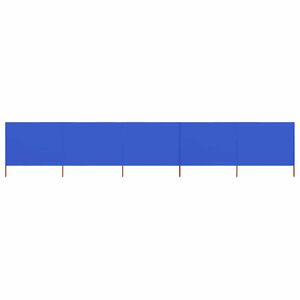 vidaXL 5-teiliges Windschutzgewebe 600 x 160 cm Azurblau
