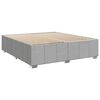 vidaXL Boxspringbett mit Matratze Hellgrau 180x200 cm Stoff