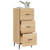vidaXL Sideboard Sonoma-Eiche 34,5x34x90 cm Holzwerkstoff