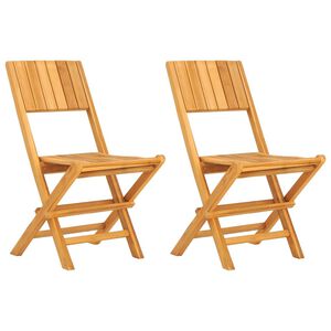 vidaXL Gartenst&uuml;hle 2 Stk. Klappbar 47x61x90 cm Massivholz Teak
