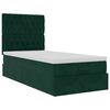 vidaXL Ottoman-Bett mit Matratzen Dunkelgrün 90x190 cm Samt