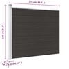 vidaXL Zaunelement WPC 175x146 cm Schwarz