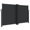 vidaXL Seitenmarkise Ausziehbar Schwarz 140x1000 cm