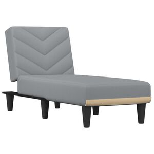 vidaXL Chaiselongue Hellgrau Stoff