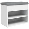 vidaXL Schuhbank Wei&szlig; 62 x 32 x 50 cm Holzwerkstoff