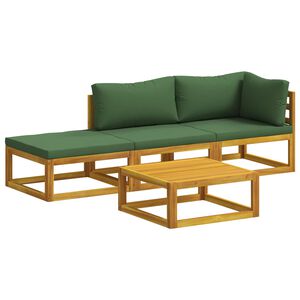 vidaXL Sofa-Set 4 stk. Natur Massivholz Akazie