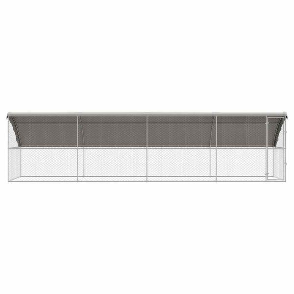vidaXL Hundek&auml;fig 4 pcs Silber 8 x 2 x 2 m Verzinkter Stahl