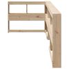 vidaXL Kopfteil mit B&uuml;cherregal L-Form 90 cm Massivholz Kiefer