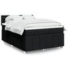 vidaXL Boxspringbett mit Matratze Schwarz 140x190 cm Stoff