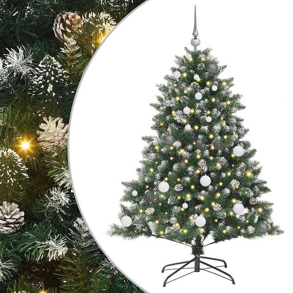 vidaXL K&uuml;nstlicher Weihnachtsbaum mit 150 LEDs mit St&auml;nder Gr&uuml;n 150 cm