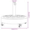 vidaXL Sonnenschirmständer mit Rollen für Ø38/48 mm Mast 27 kg Rund