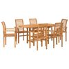 vidaXL Garten Essgruppe 7 stk. Braun Massivholz Teak