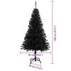 vidaXL Weihnachtsbaum mit 150 LEDs mit St&auml;nder Schwarz 120 cm PVC
