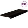 vidaXL Treppenstufen 12 Stk. Dunkelbraun 70x30x2 cm Massivholz Eiche