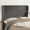 vidaXL Kopfteil mit Ohren Dunkelgrau 147x23x118/128 cm Samt