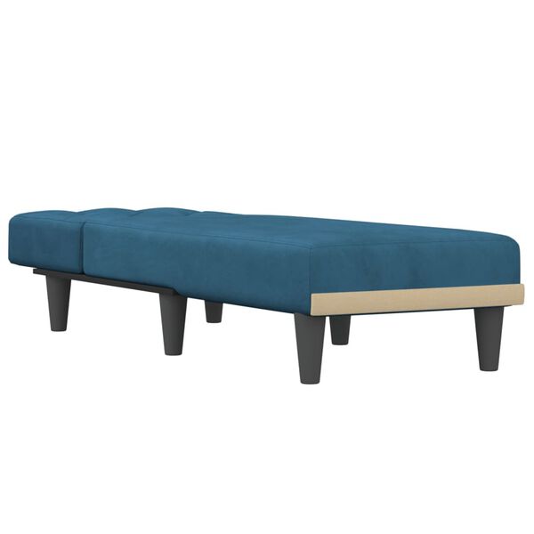 vidaXL Chaiselongue Blau Samt