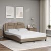 vidaXL Bett "Viana" mit Matratze Cappuccino-Braun 140x200 cm Kunstleder
