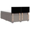 vidaXL Boxspringbett mit Matratze Taupe 140x200 cm Stoff