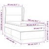 vidaXL Boxspringbett mit Matratze Schwarz 80x200 cm Samt