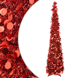 vidaXL Pop-up-Weihnachtsbaum 150 cm PET Rot