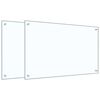 vidaXL K&uuml;chenr&uuml;ckw&auml;nde 2 Stk. Transparent 80x50 cm Hartglas