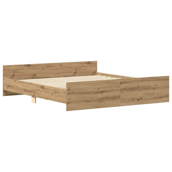 vidaXL Bettgestell ohne Matratze Artisan-Eiche 180x200cm Holzwerkstoff