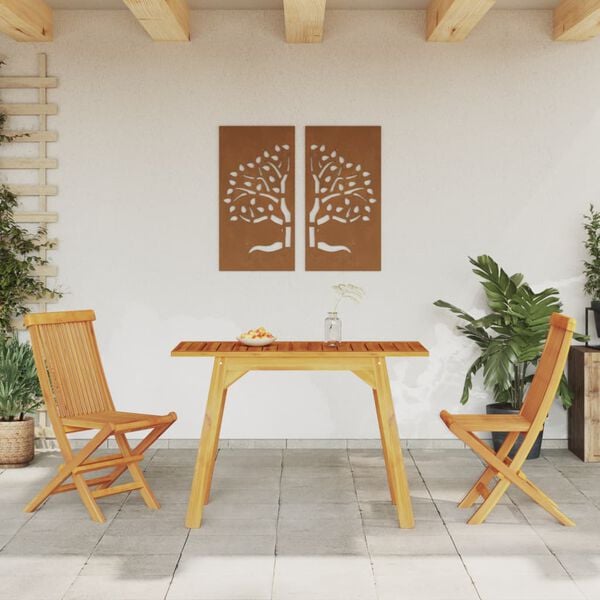 vidaXL Garten-Esstisch 110x56x75 cm Massivholz Akazie