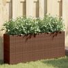 vidaXL Hochbeet mit 2 F&auml;chern Braun 90x20x40 cm Poly Rattan