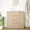 vidaXL Sideboard mit Schubladen Sonoma-Eiche 100,5x35x98,5 cm