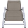 vidaXL Sonnenliegen 2 Stk. mit Tisch Aluminium Taupe