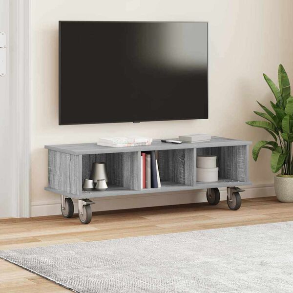 vidaXL TV-St&auml;nder Graues Sonoma 100 x 35 x 35 cm Holzwerkstoff