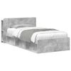vidaXL Bettgestell mit Stauraum Betongrau 90 x 200 cm Holzwerkstoff