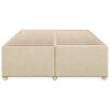 vidaXL Bettgestell ohne Matratze Creme 140x190 cm Stoff