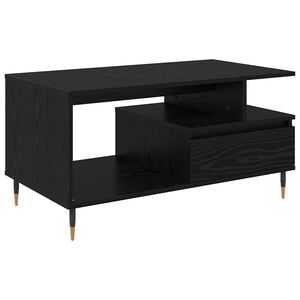 vidaXL Couchtisch Schwarz Eichen-Optik 90 x 49 x 45 cm Holzwerkstoff