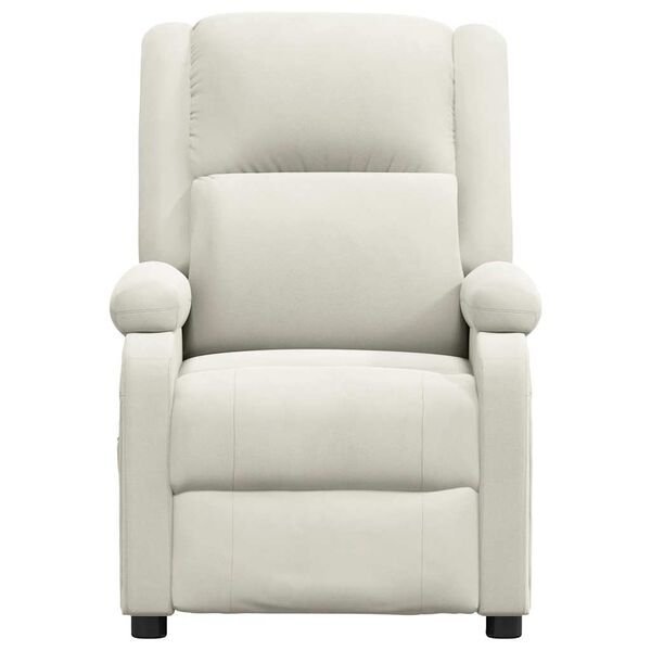 vidaXL Massagesessel Elektrisch Creme Samt