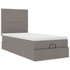 vidaXL Ottoman-Bett mit Matratze Taupe 90x190 cm Stoff
