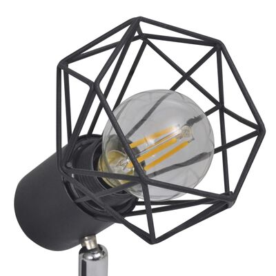 vidaXL Deckenstrahler mit 2 LED-Glühlampen Industrie-Stil Drahtschirm