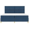 vidaXL Boxspringbett mit Matratze mit Kopfteil Blau 200 x 200 cm Stoff